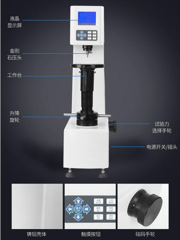 數(shù)顯洛氏硬度計各部位名稱細(xì)節(jié)圖